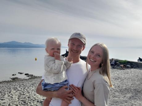 Samuel and Marion Cusin with daughter Anaia